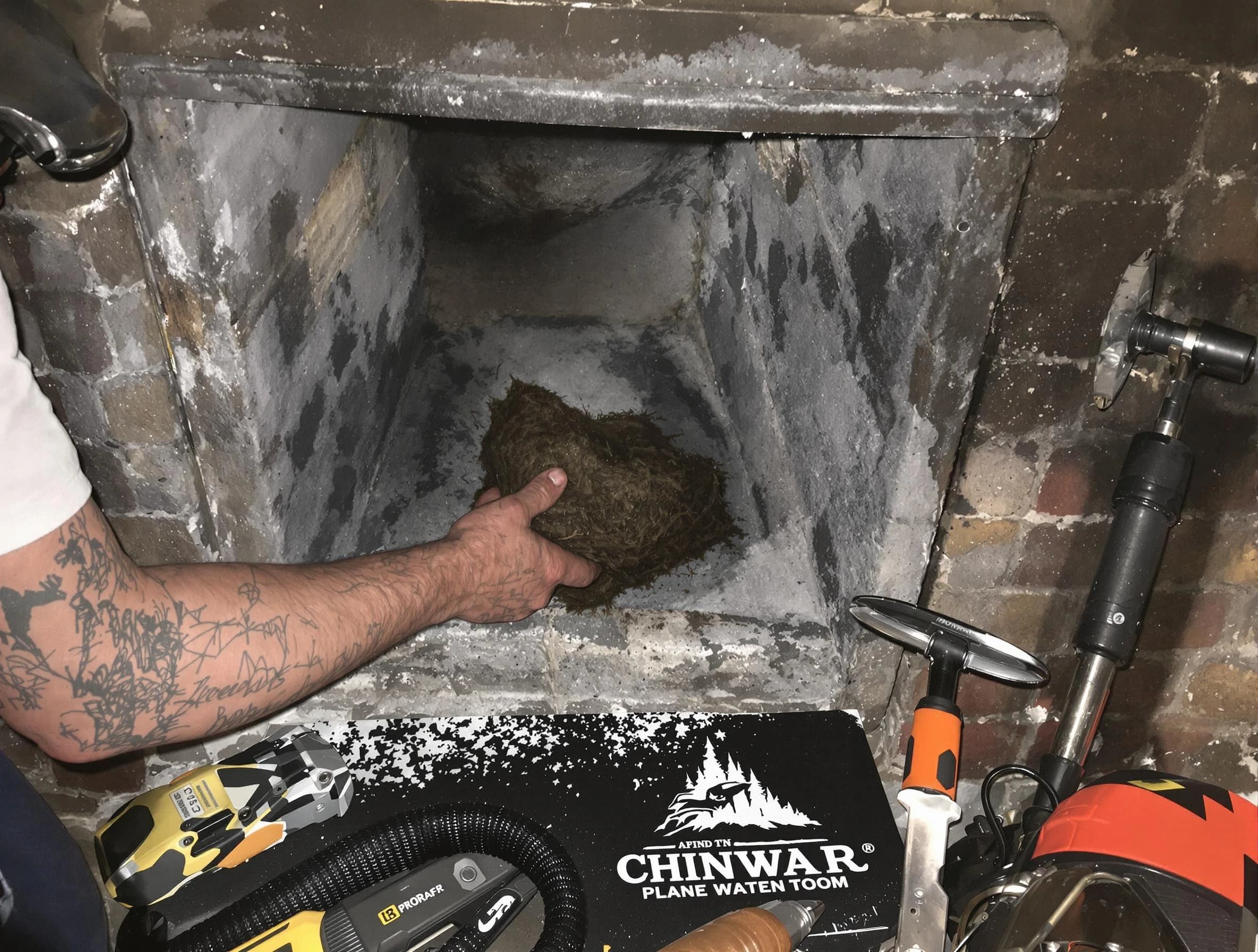 Bergenfield Chimney Sweep safely removing debris and screening chimney in Bergenfield, NJ