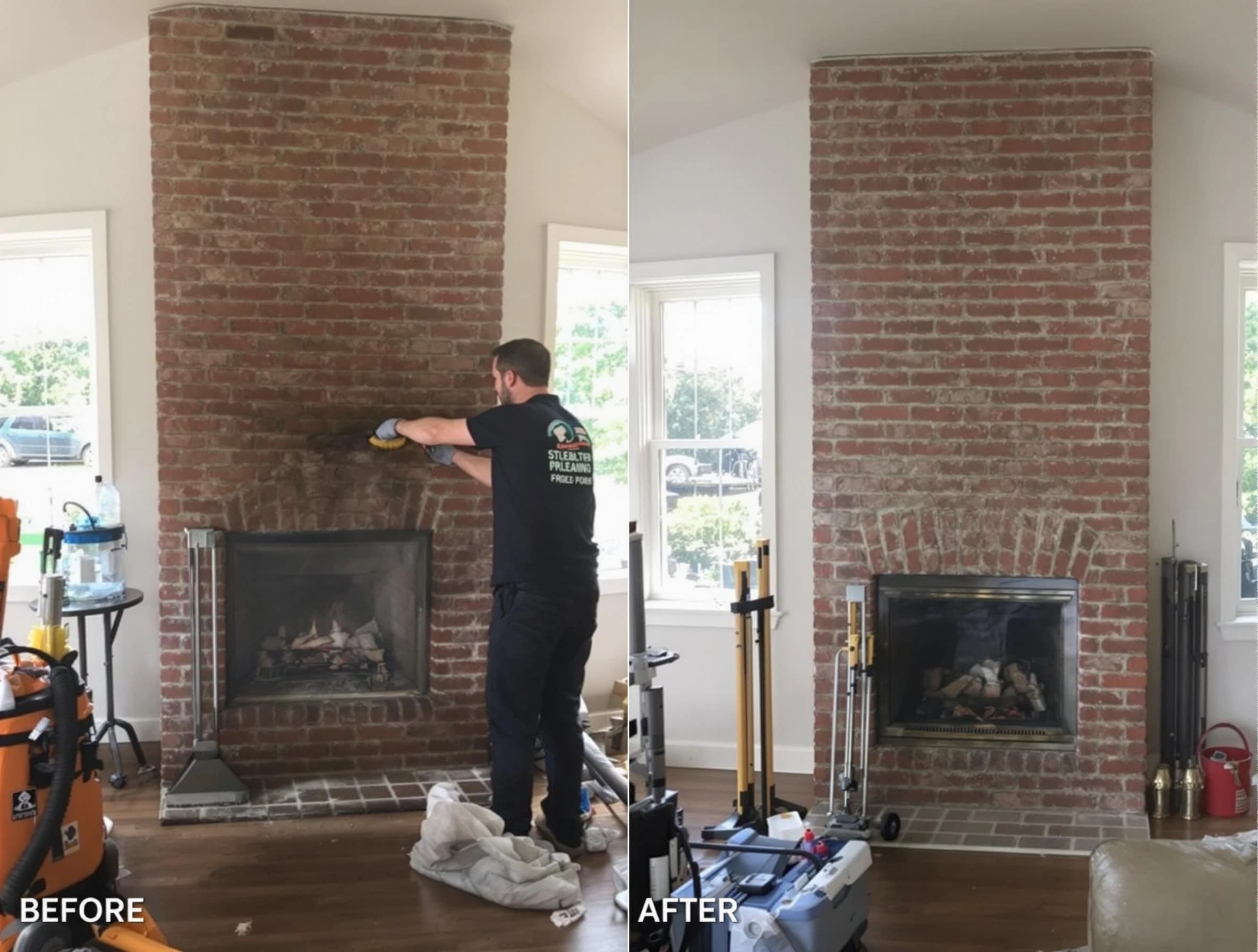 Finished chimney sweeping service by Bergenfield Chimney Sweep in Bergenfield, NJ