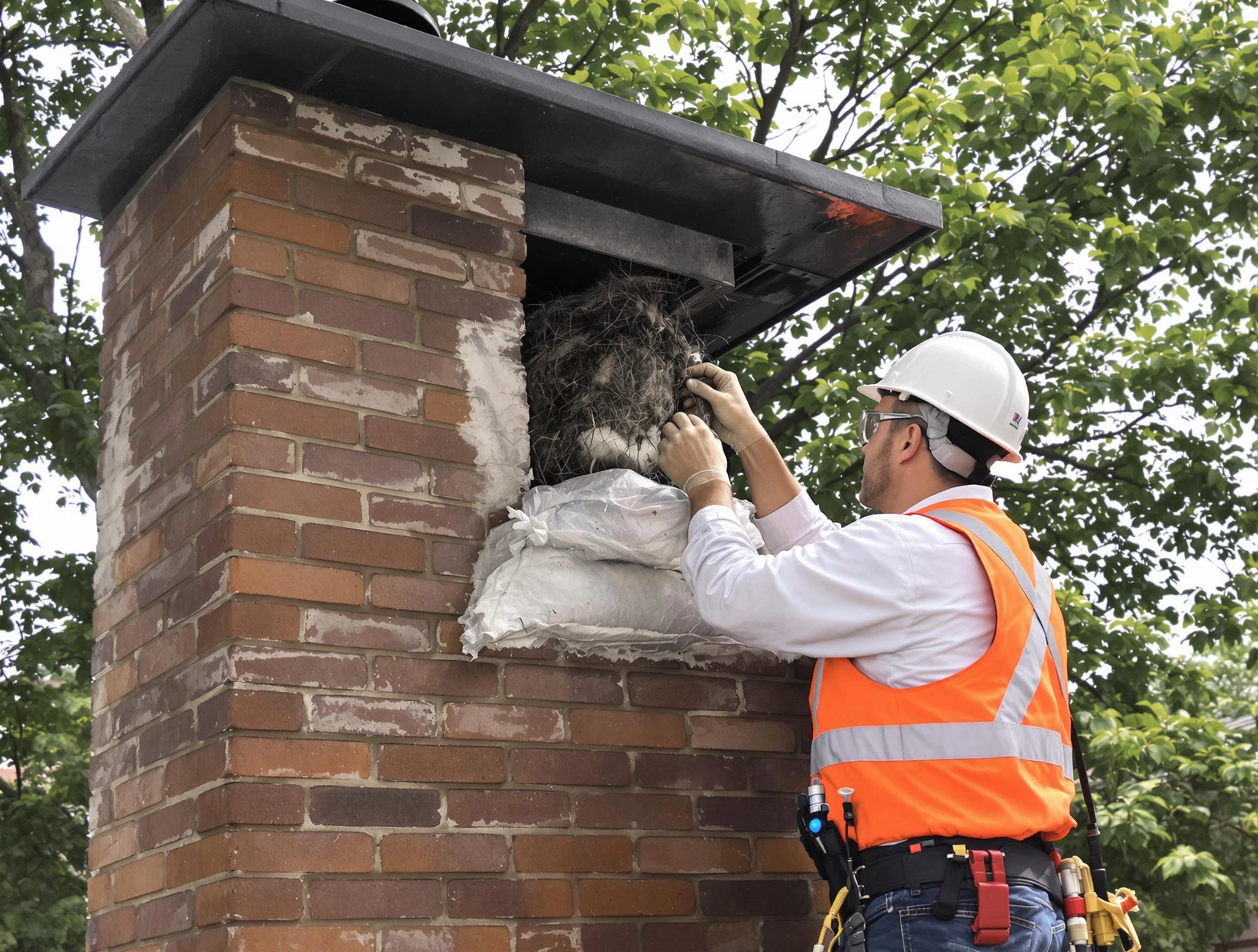 Humane removal of debris and animals by Bergenfield Chimney Sweep in Bergenfield, NJ