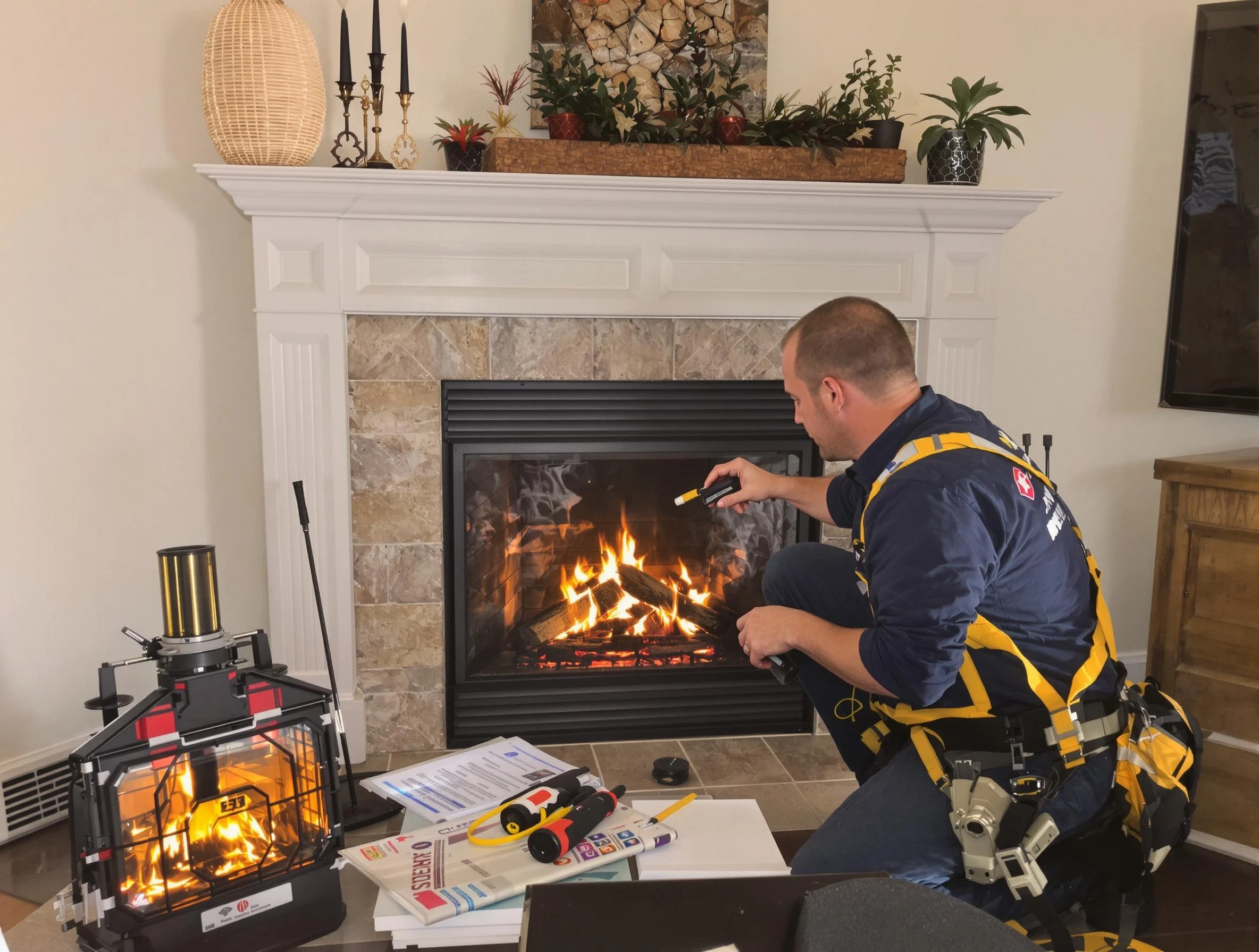 Safety-focused fireplace inspection by Bergenfield Chimney Sweep in Bergenfield, NJ